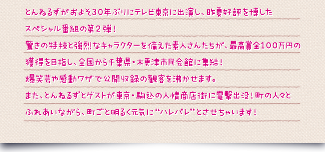 ハレバレとんねるず 略してテレとん テレビ東京
