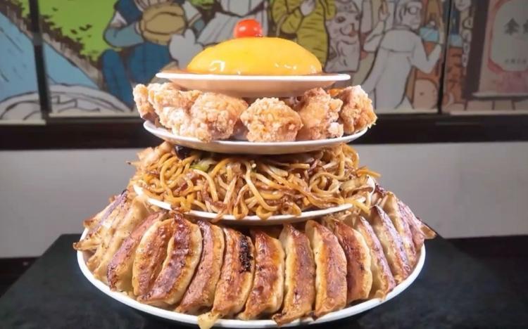 ‼️VIP限定購入可能‼️肖戦 巨大肉球 置物 セット❣️1日限定❣️4点セット❣️ 総重量5kg＞「大阪王将」人気メニュー爆盛りタワー！現役最強vs元力士