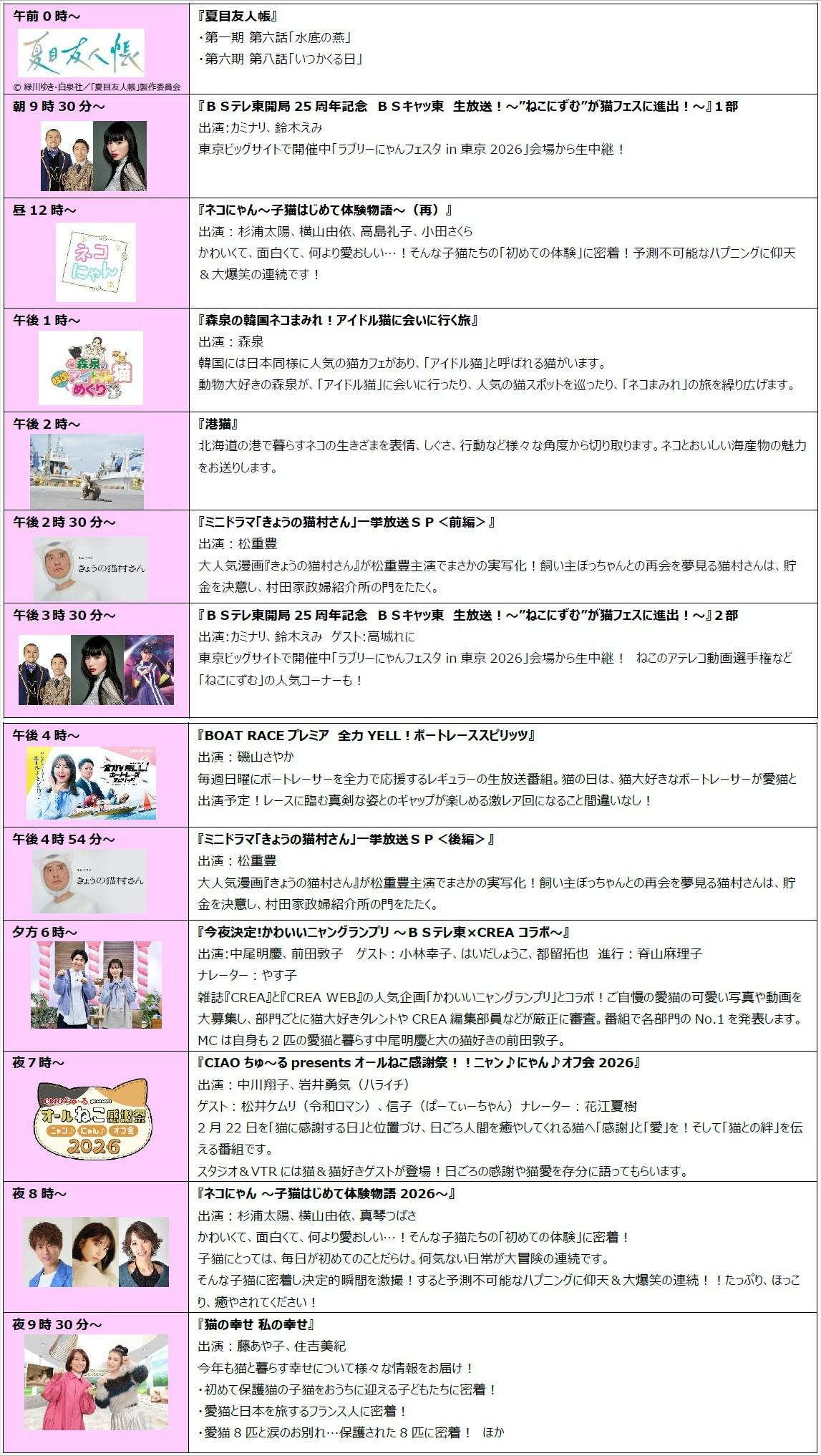 タイムテーブル