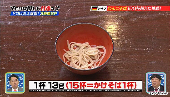 What is the trick to complete 100 bowls of soba that he's come up with?