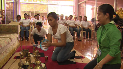 中東向けの家事を学ぶフィリピン人家政婦